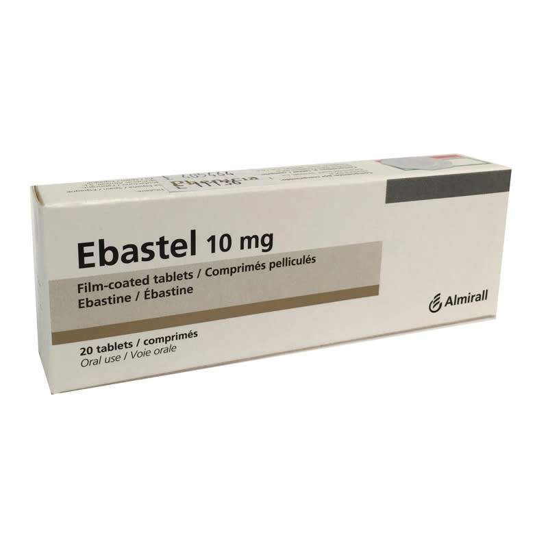 Almirall Ebastel 10mg Film-Coated Tablets, 20 Count