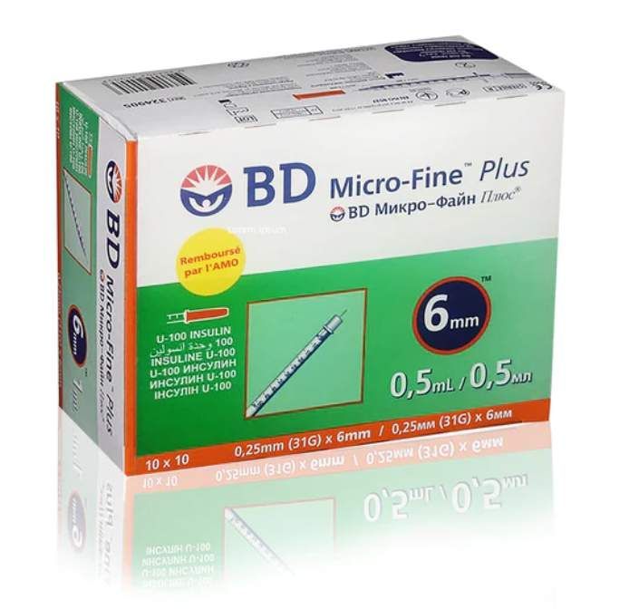 BD Micro-Fine Plus Insulin Syringe 0.5ml, 10 Pack