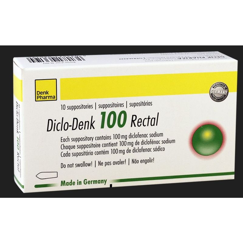 Diclo-Denk 100mg Rectal Suppositories 10’s