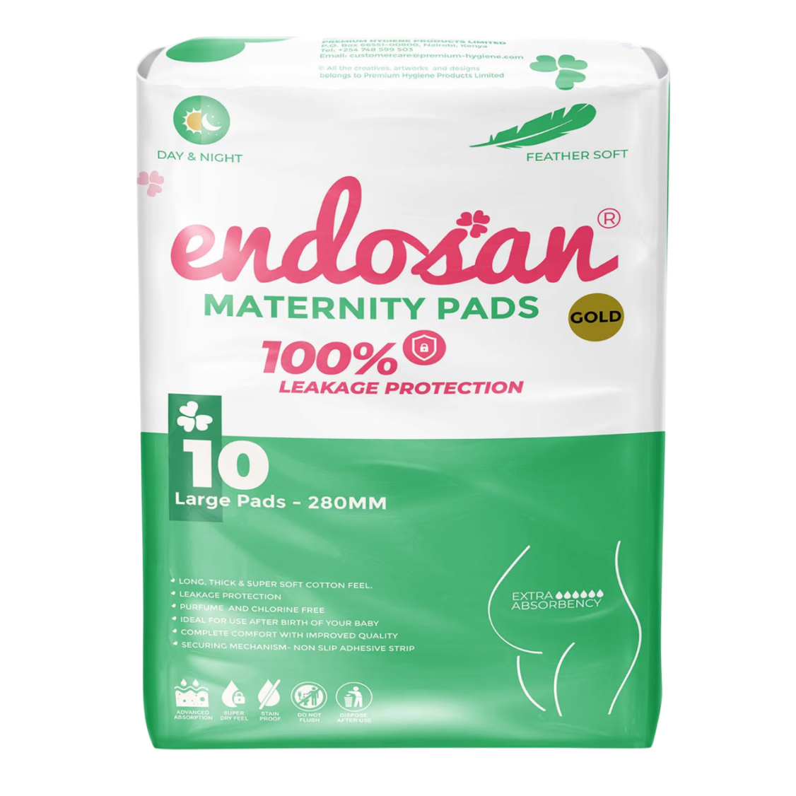 Endosan Maternity Pads Large 10'S Sanitary Pads 10'S Pack