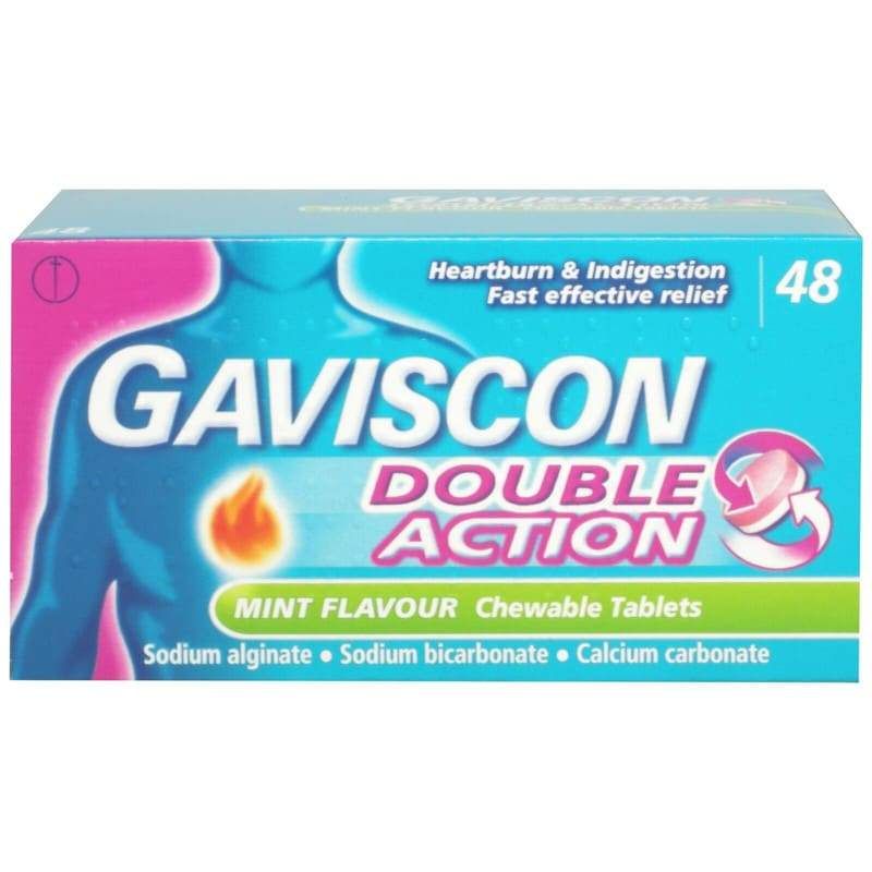 Gaviscon Double Action Mint Tablets, 48 Count