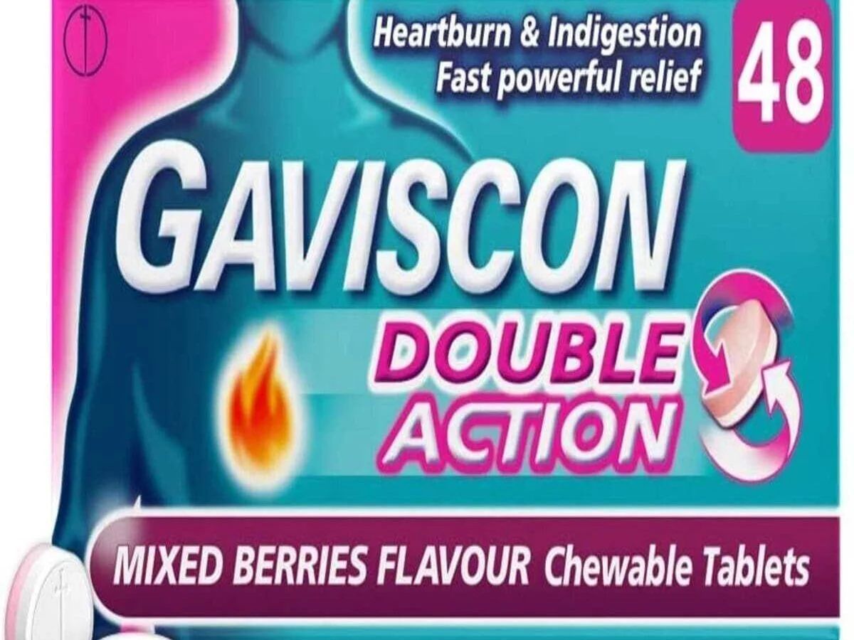 GAVISCON Double Action Mixed Berries Chewable Tablets, 8 Pack