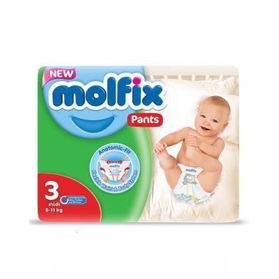 MOLFIX BABY PANTS 3MIDI 9-11KG 88PCS