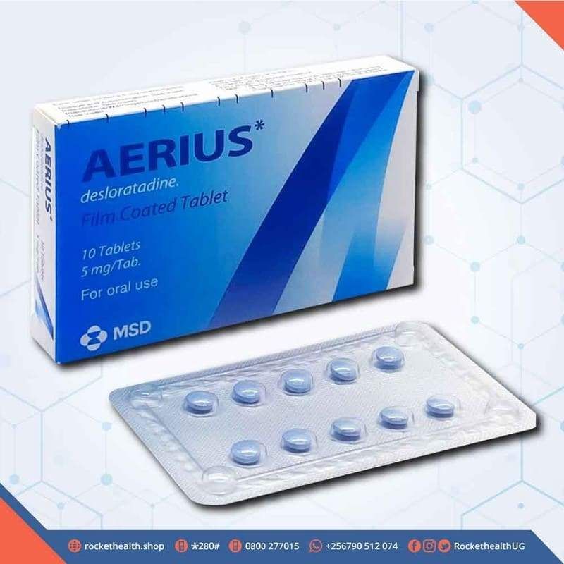 MSD Aerius Desloratidine Tablets 5mg, 10 Count