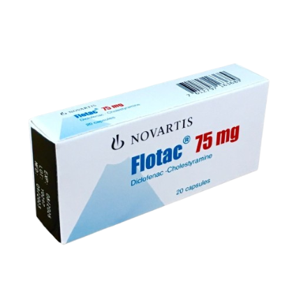 NOVARTIS FLOTAC Diclofenac-Cholestyramine Capsules, 20x75mg