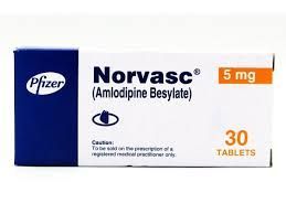 Pfizer Norvasc Amlodipine Besylate Tablets 5mg, 30 Count