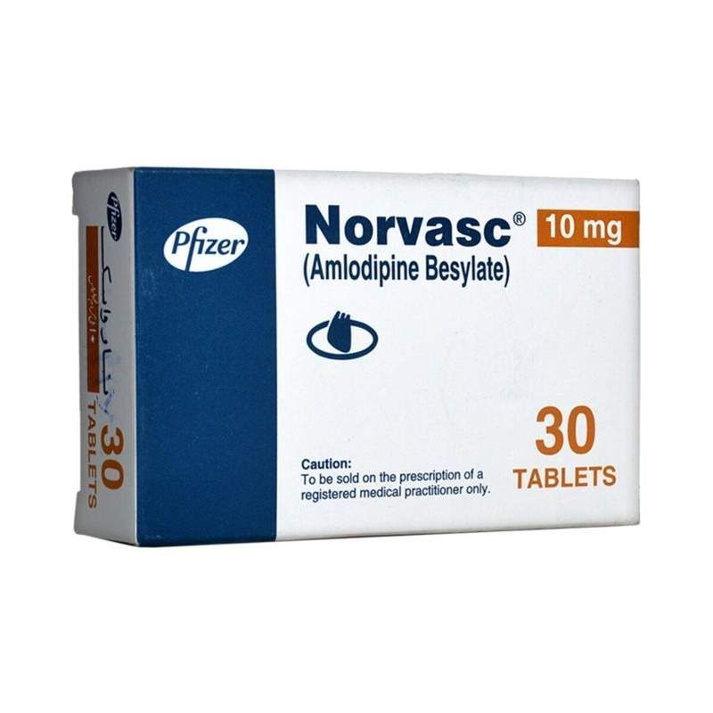 Pfizer Norvasc Amlodipine Besylate Tablets 10mg, 30 Count