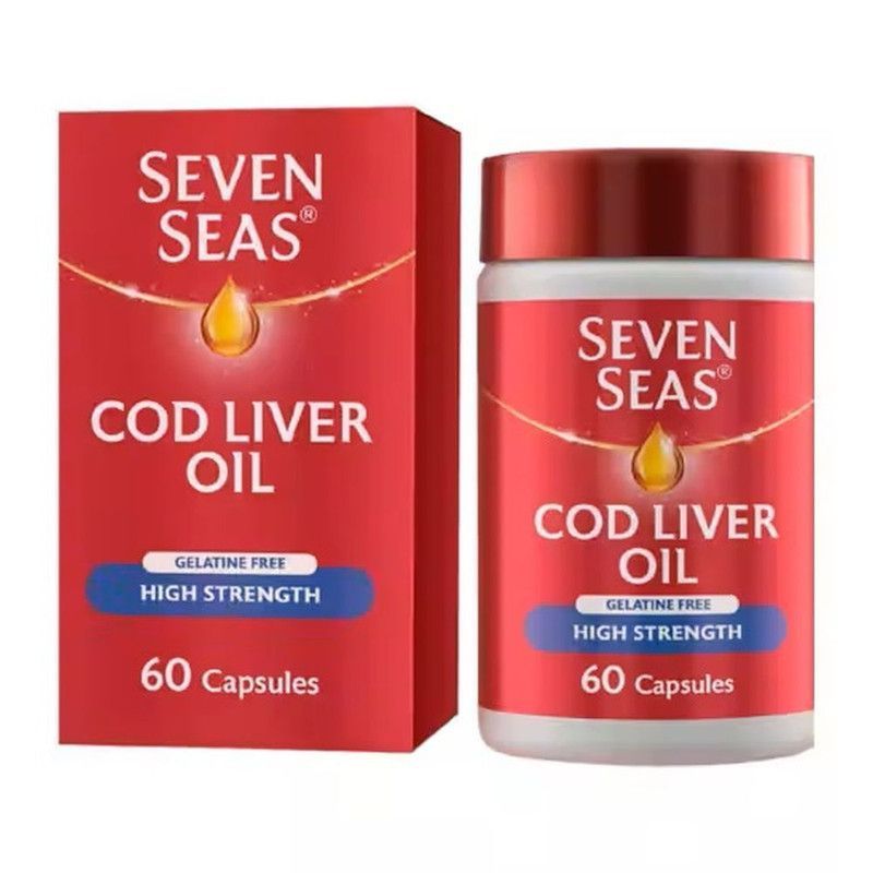 Seven Seas High Strength Cod Liver Oil Capsules, 60 Count