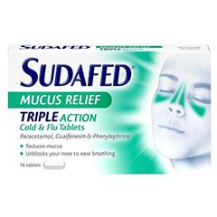 Sudafed Mucus Relief T/Action 16`S
