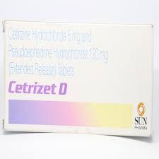 SUN PHARMA Cetirizet D Extended Release Tablets, 10 Count