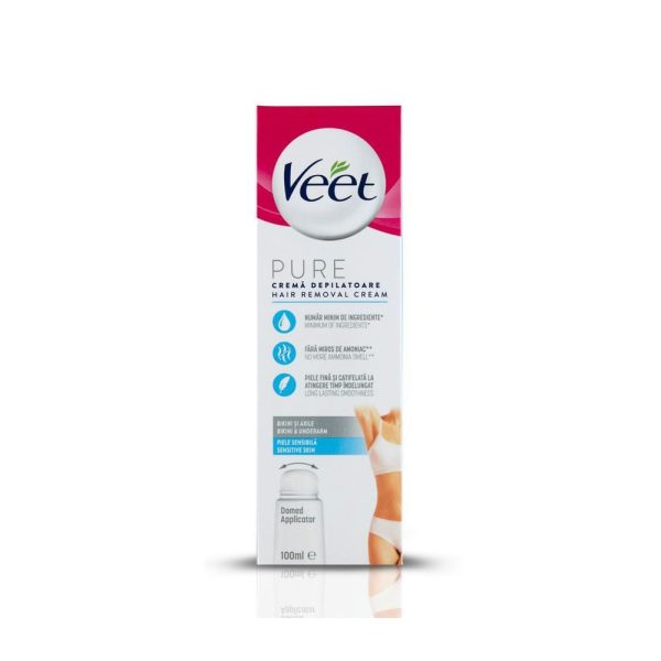 Veet Pure Hair Removal Cream for Sensitive Skin, 100ml
