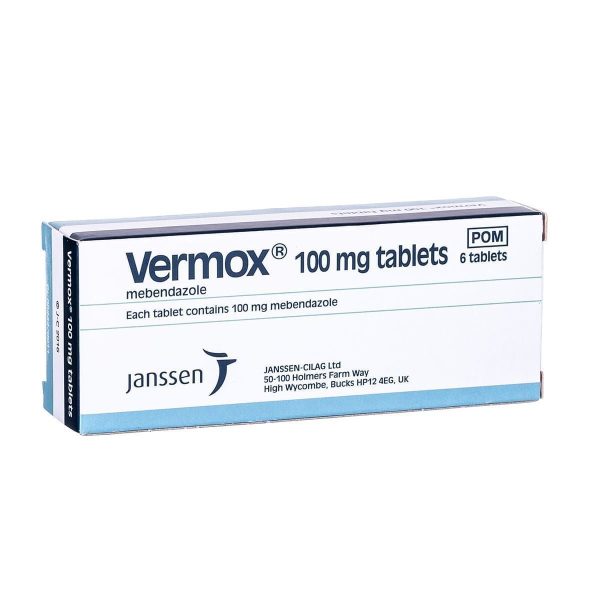 Vermox Mebendazole Tablets 100mg, 6 Count